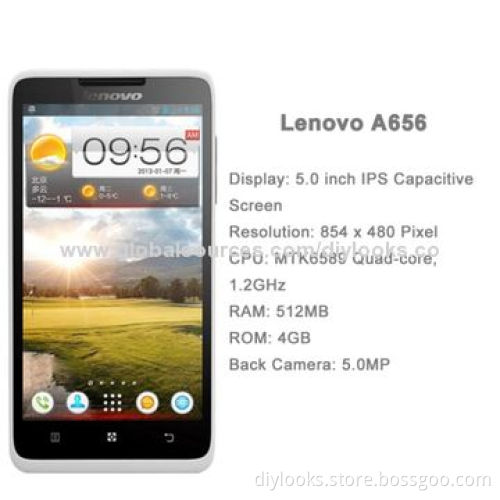 Lenovo A656 4GB White, 5.0 inch Android 4.2 Smart Phone, MTK6589 Quad Core 1.2GHz, RAM: 512MB, Dual